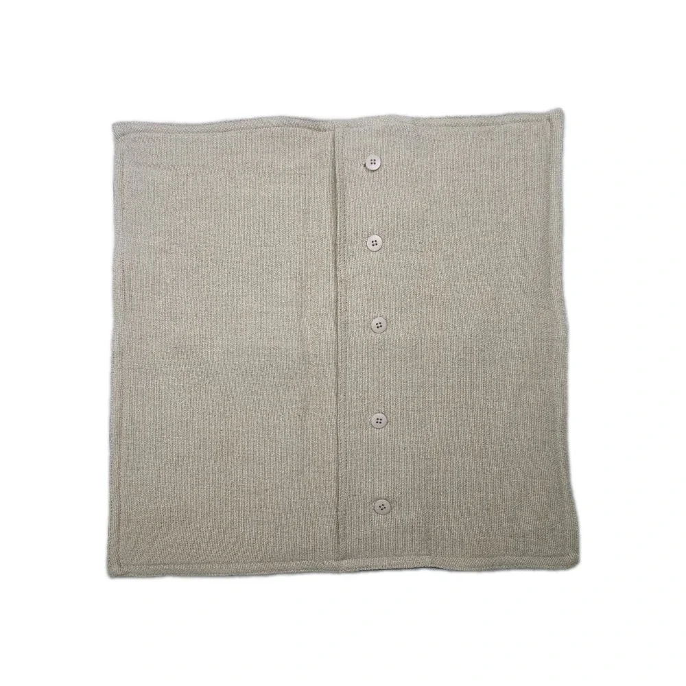 Pottery Barn Pieced Suede Leather Pillow Cover ~ 20
